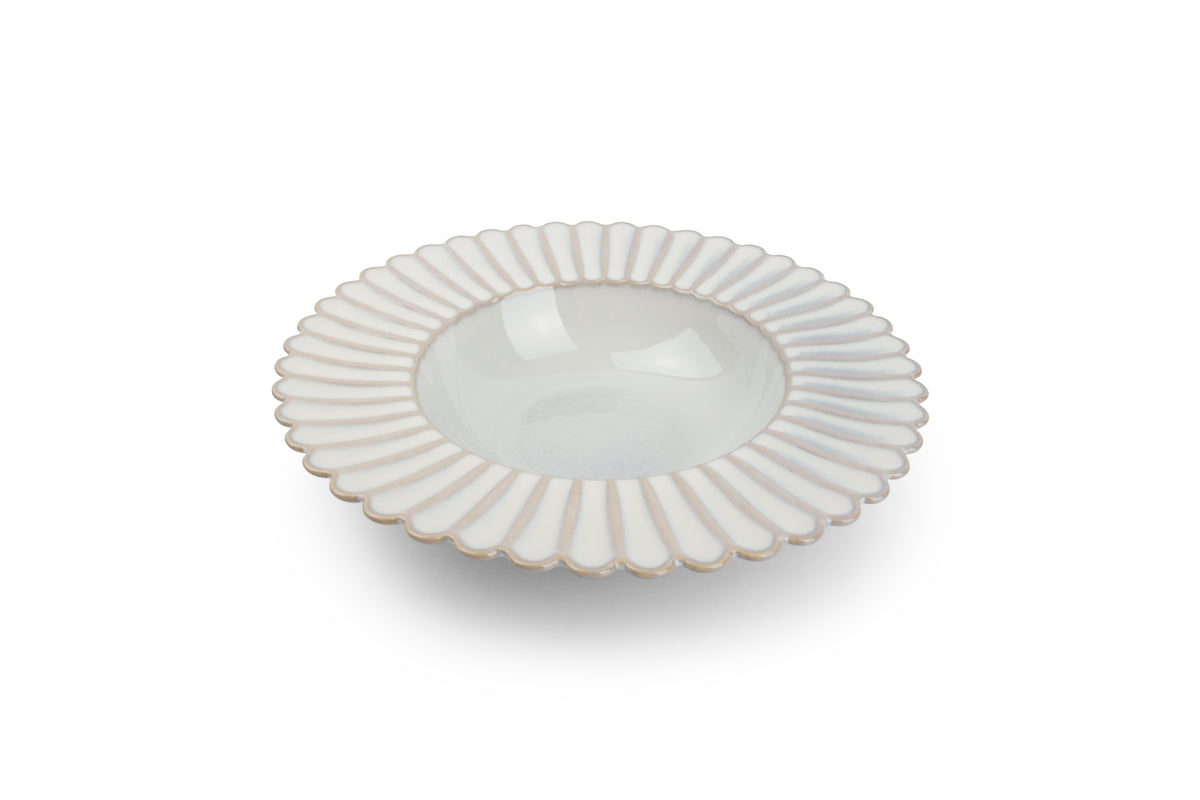 Diep bord 24/13xH4cm nuance white Lotus